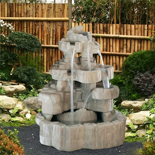 Large Rockfall Fountain - Outdoor Fountain Pros