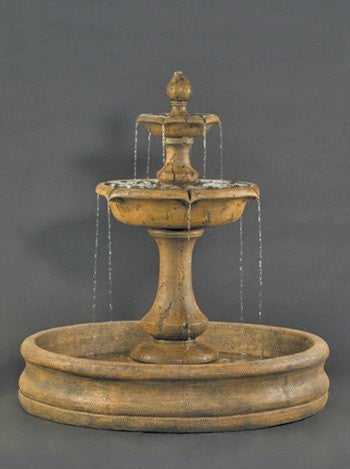 Verona 2 Tiers Outdoor Fountain With 55 Inch Basin - Large