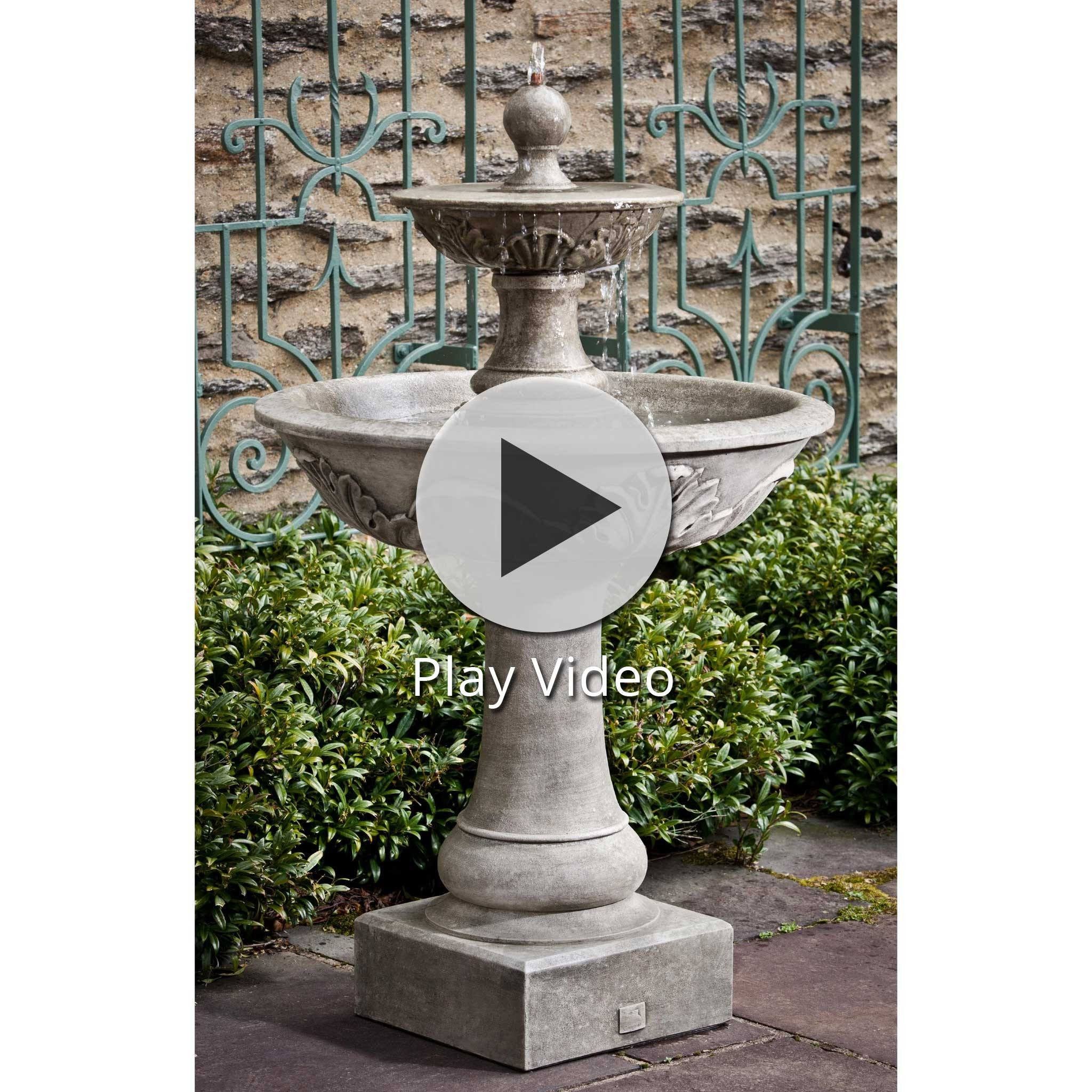 Acanthus Two Tiered Small Water Fountain