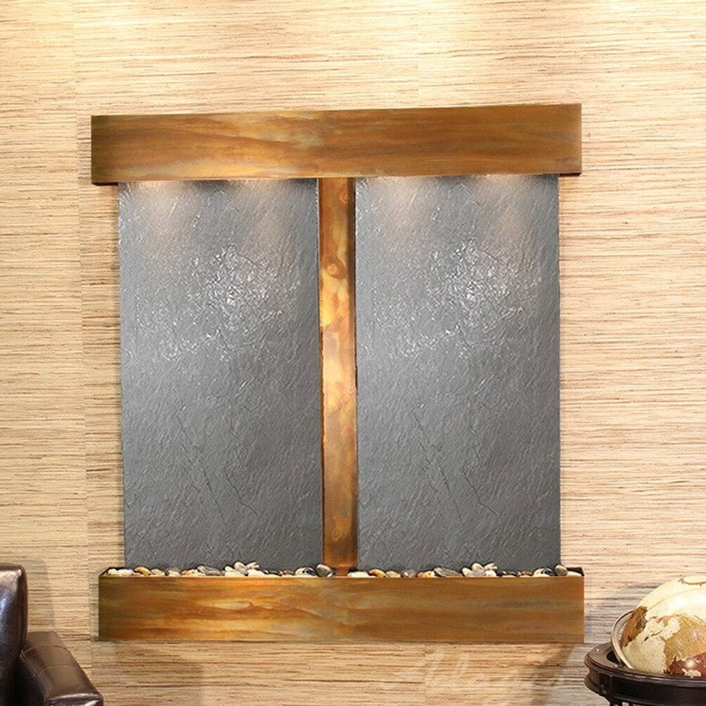 Aspen_Falls_Square_Corners_Rustic_Copper_Black_Featherstone - Outdoor Fountain Pros