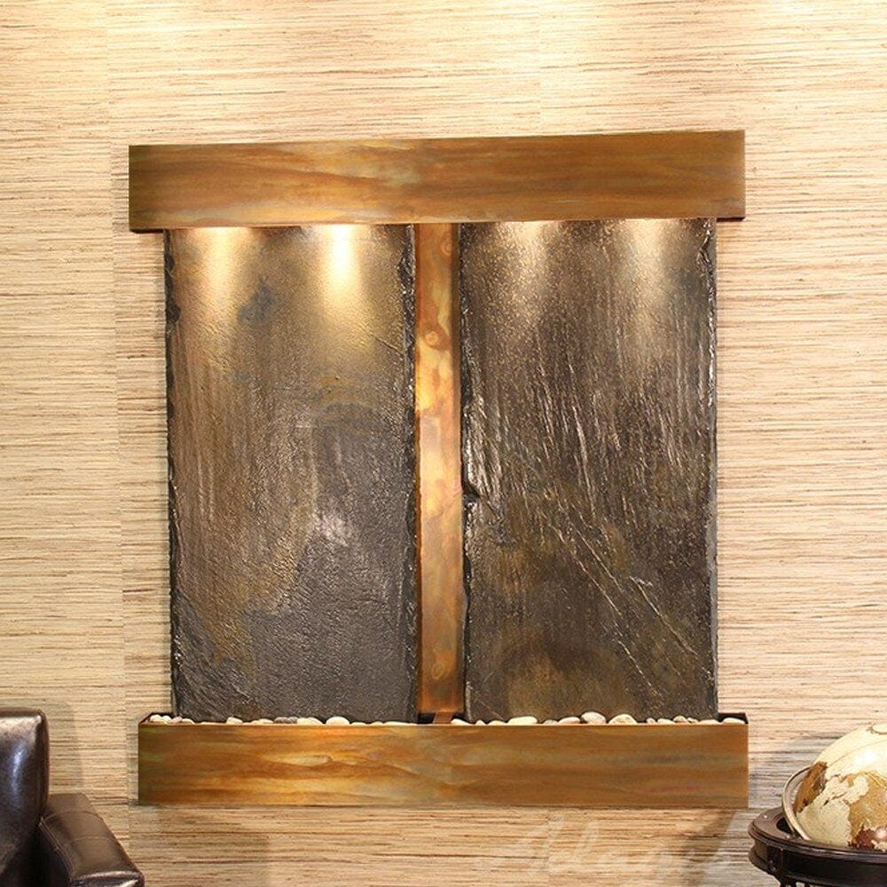Aspen_Falls_Square_Corners_Rustic_Copper_Rajah_Slate - Outdoor Fountain Pros