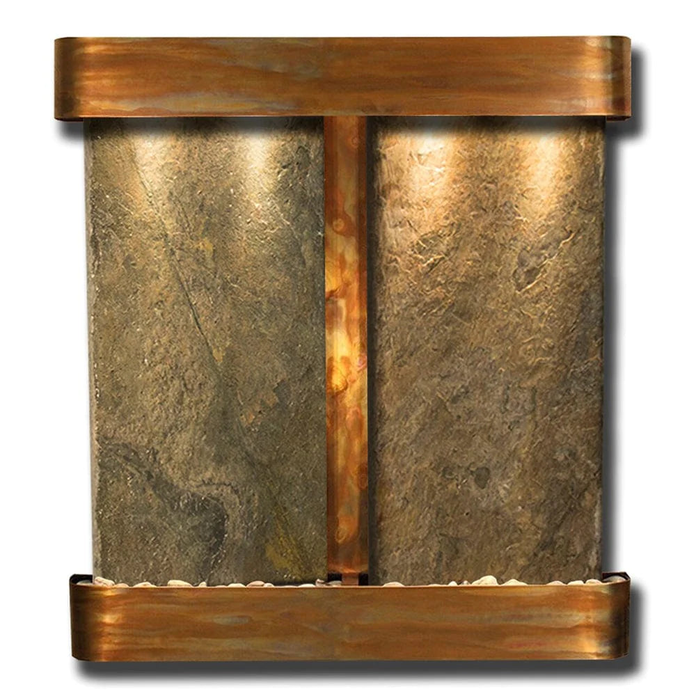 Aspen_Green_Slate_Rustic_Copper_Rounded - Outdoor Fountain Pros
