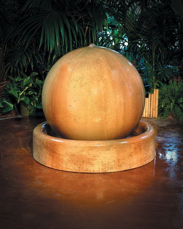 Ball And Ring Base Garden Water Fountain - Outdoor Fountain Pros