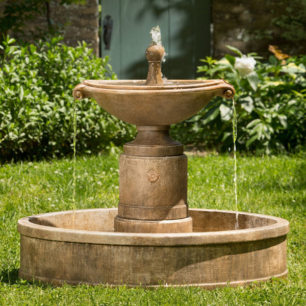Borghese Garden Water Fountain in Basin
