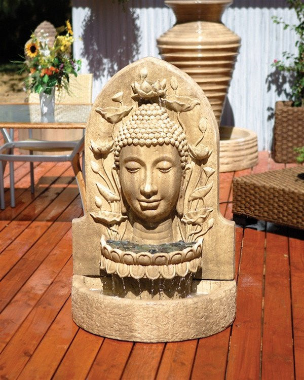 Buddha Wall Garden Water Fountain - Outdoor Fountain Pros