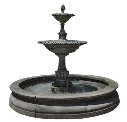 Charleston Outdoor Water Fountain in Basin