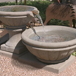 Concrete Tuscany Scupper Series Fountain