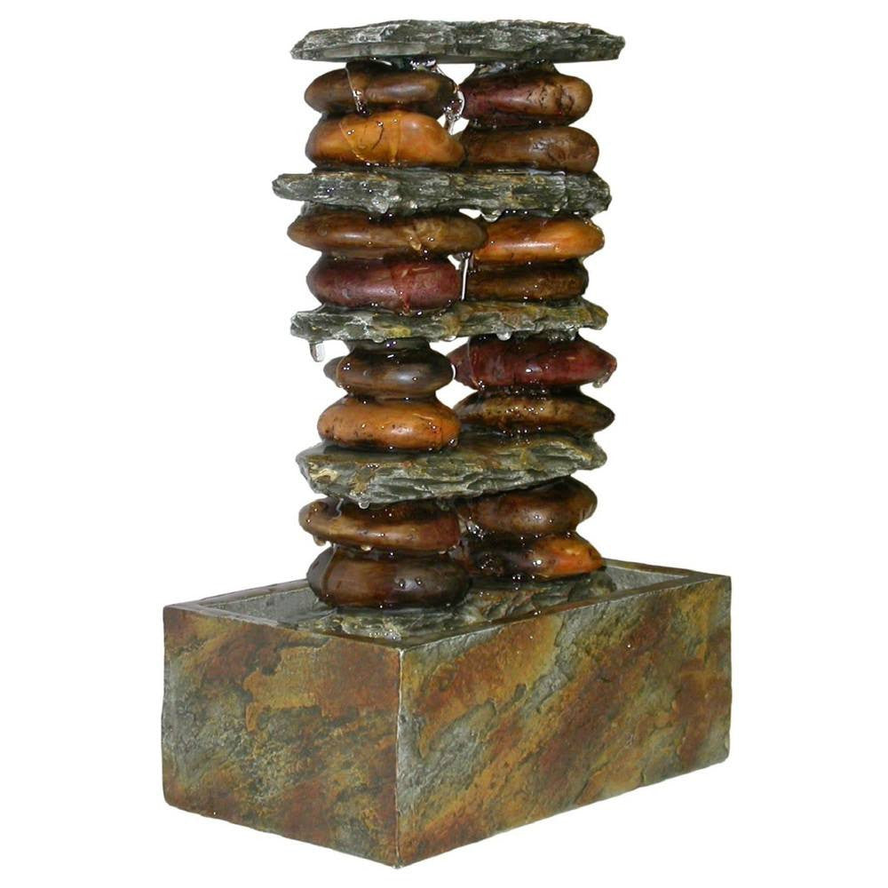 Eternity Stacked Rocks Tabletop Fountain