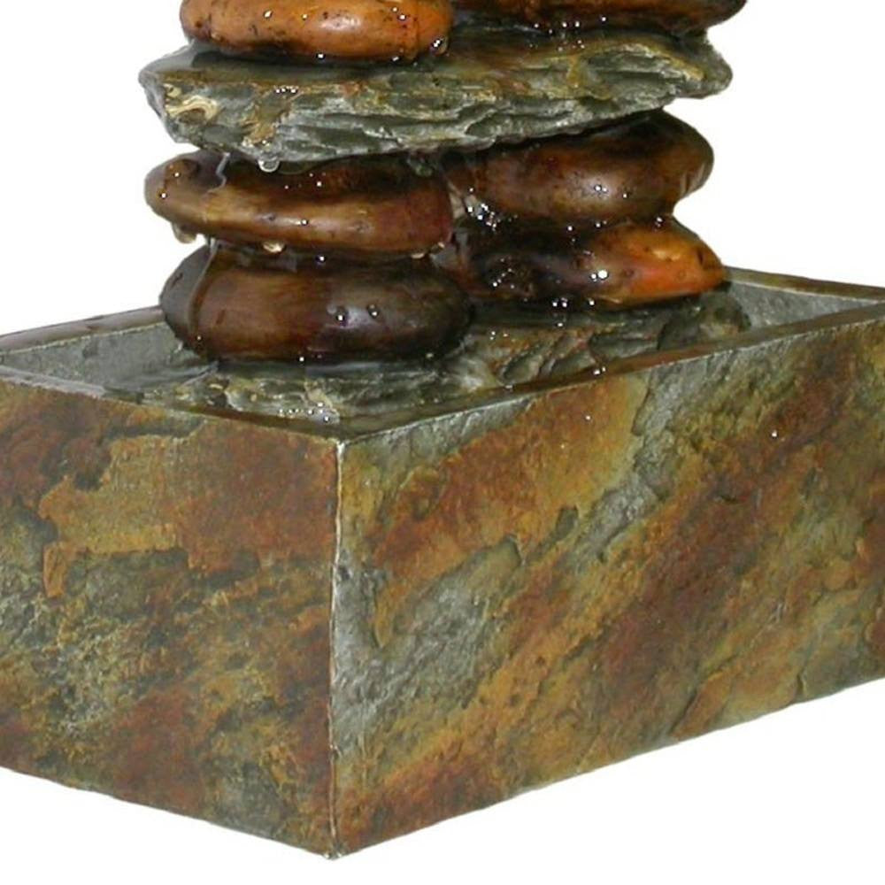 Eternity Stacked Rocks Tabletop Fountain