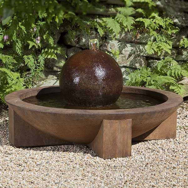 Low Zen Sphere Garden Water Fountain