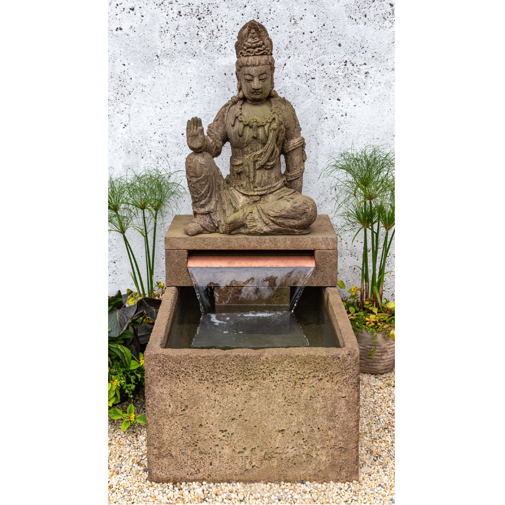 Antique Quan Yin Buddha Outdoor Fountain