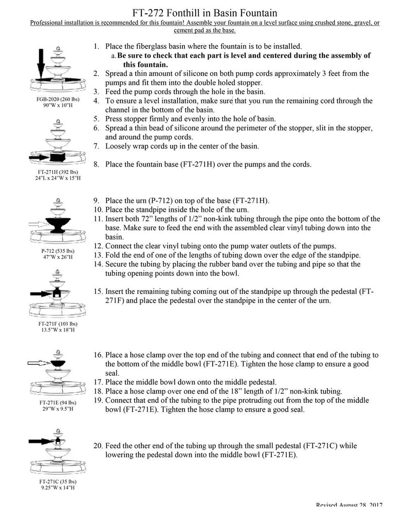 Fonthill Tiered Outdoor Water Fountain With Basin by Campania