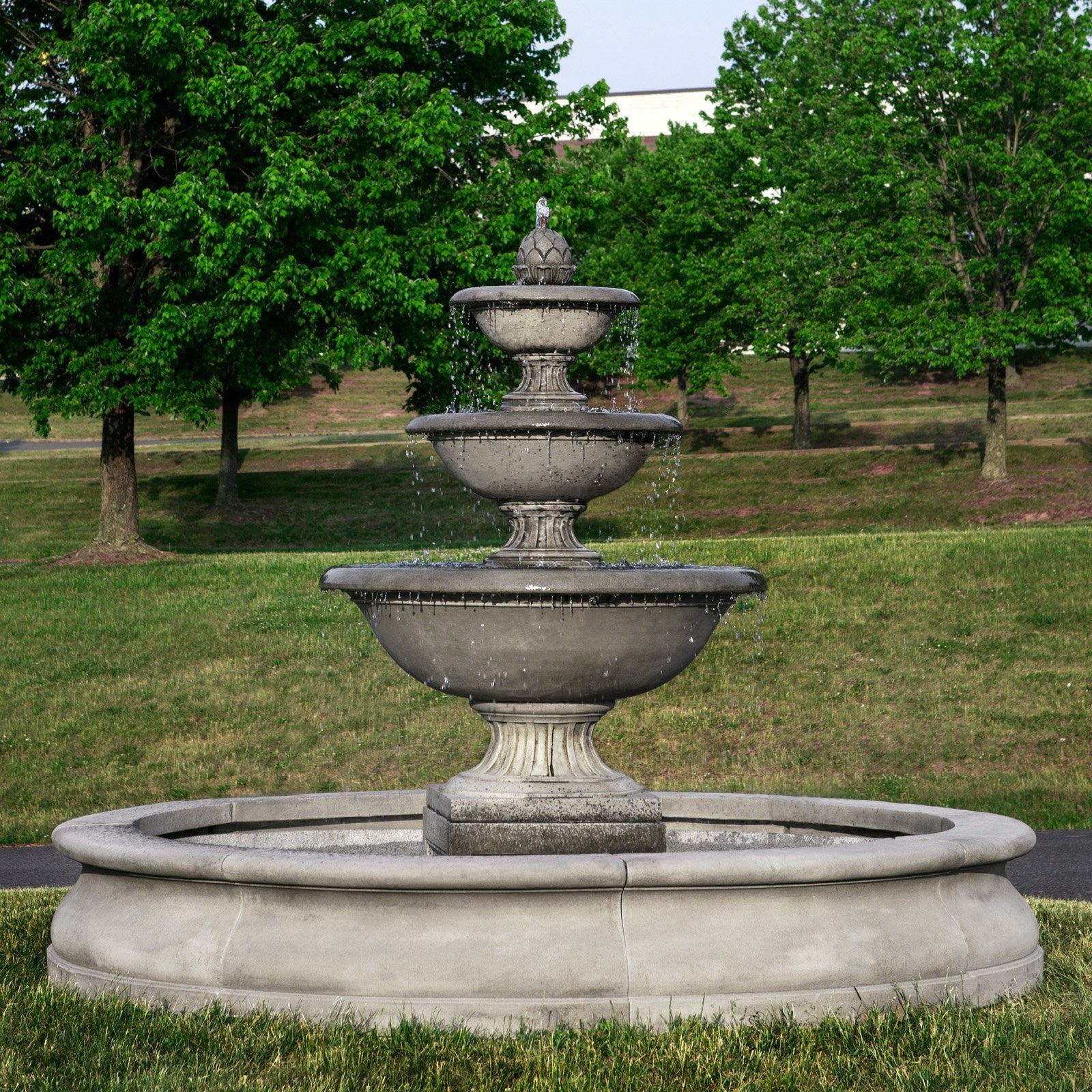 Fonthill Tiered Outdoor Water Fountain With Basin