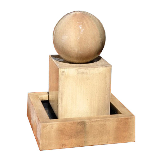 Block With Ball Garden Water Fountain