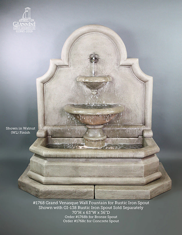 Grand Venasque Wall Fountain - Outdoor Fountain Pros