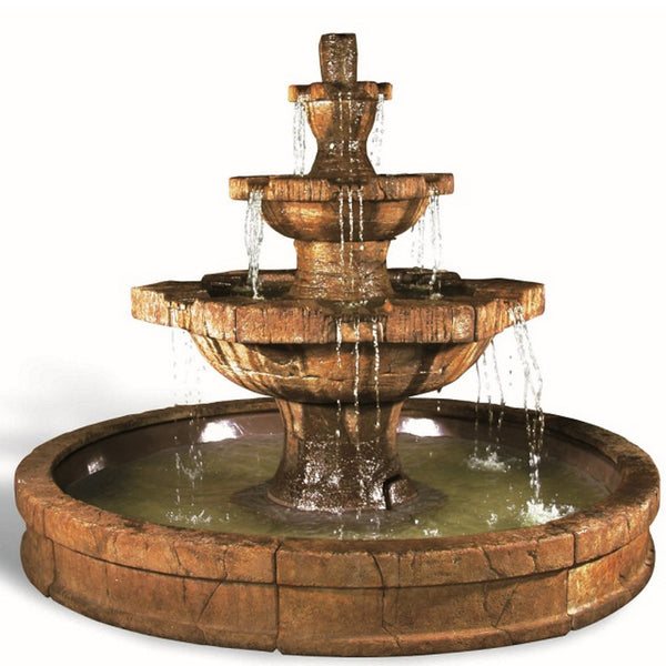 Grenoble Tiered Outdoor Fountain in Pool