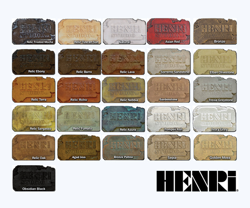 Henri Studio Color Chart - Outdoor Fountain Pros