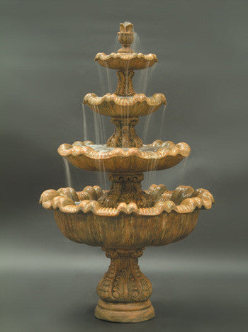 Italian 4-Tier Outdoor Fountain - Tall