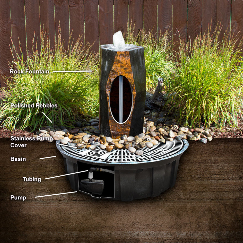 Keki Stone Outdoor Fountain - Outdoor Fountain Pros