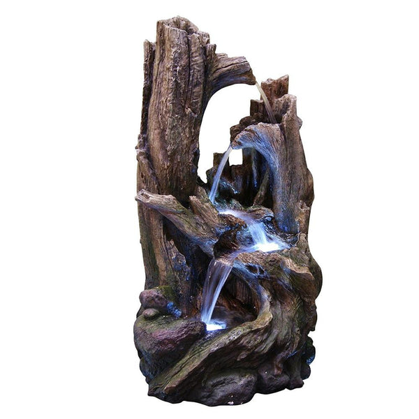 Large Tree Trunk Fountain With LED Lights