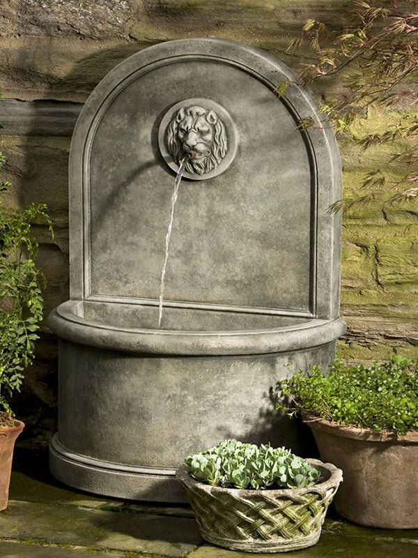 Lion Wall Outdoor Water Fountain