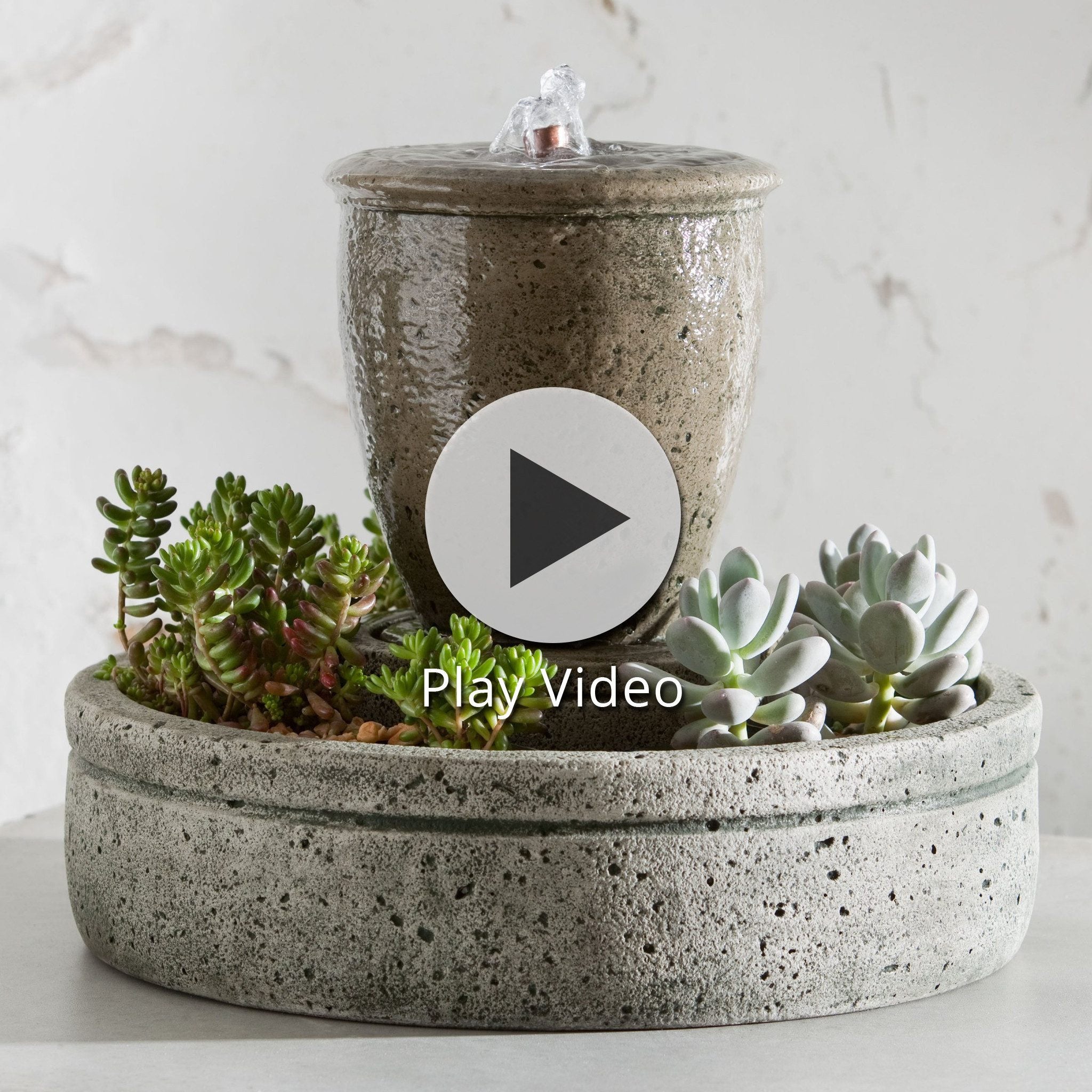 M-Series Rustic Spa Garden Terrace Fountain with Planter