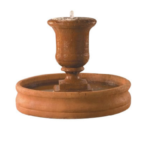 Tall Urn Cast Stone Outdoor Fountain - Medium