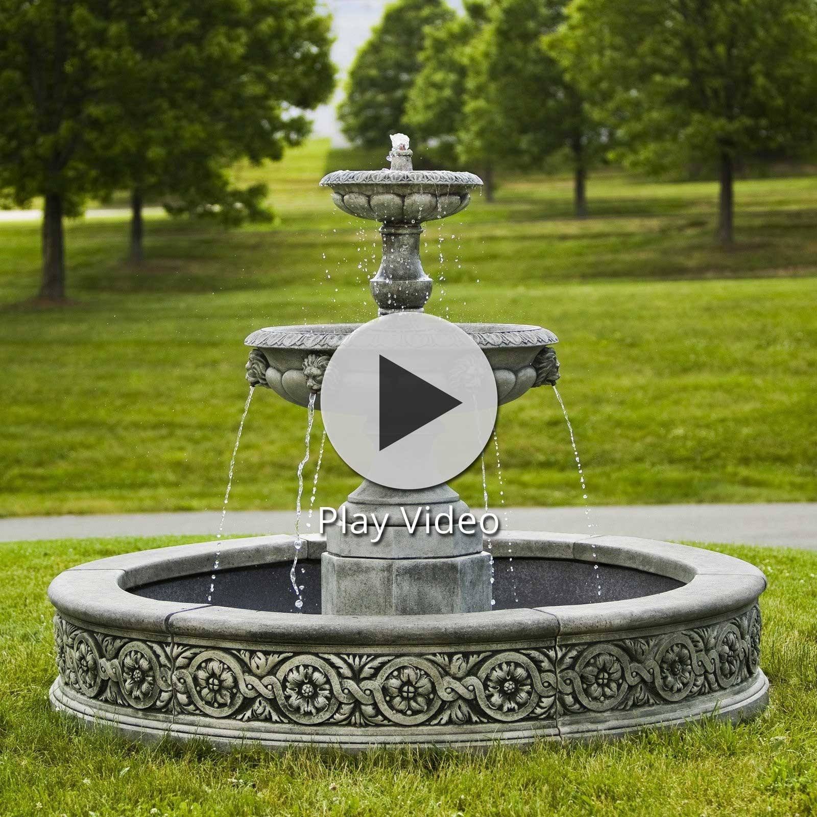 Parisienne Two Tier Outdoor Water Fountain