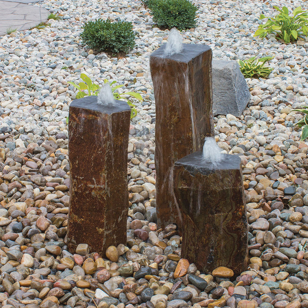 Polished Top Basalt Rock Column Fountain