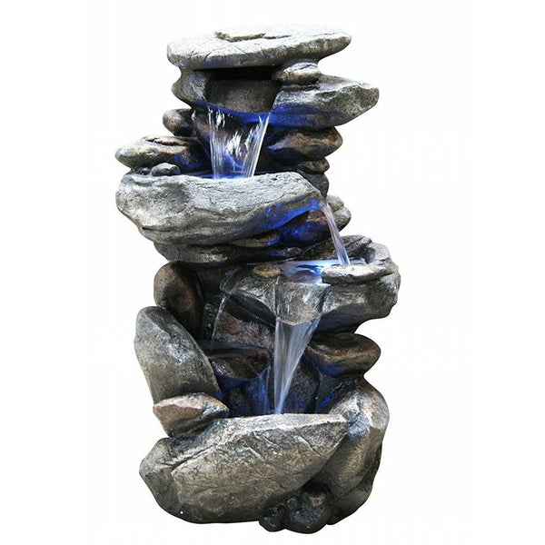 Rock Waterfall Fountain With LED Light