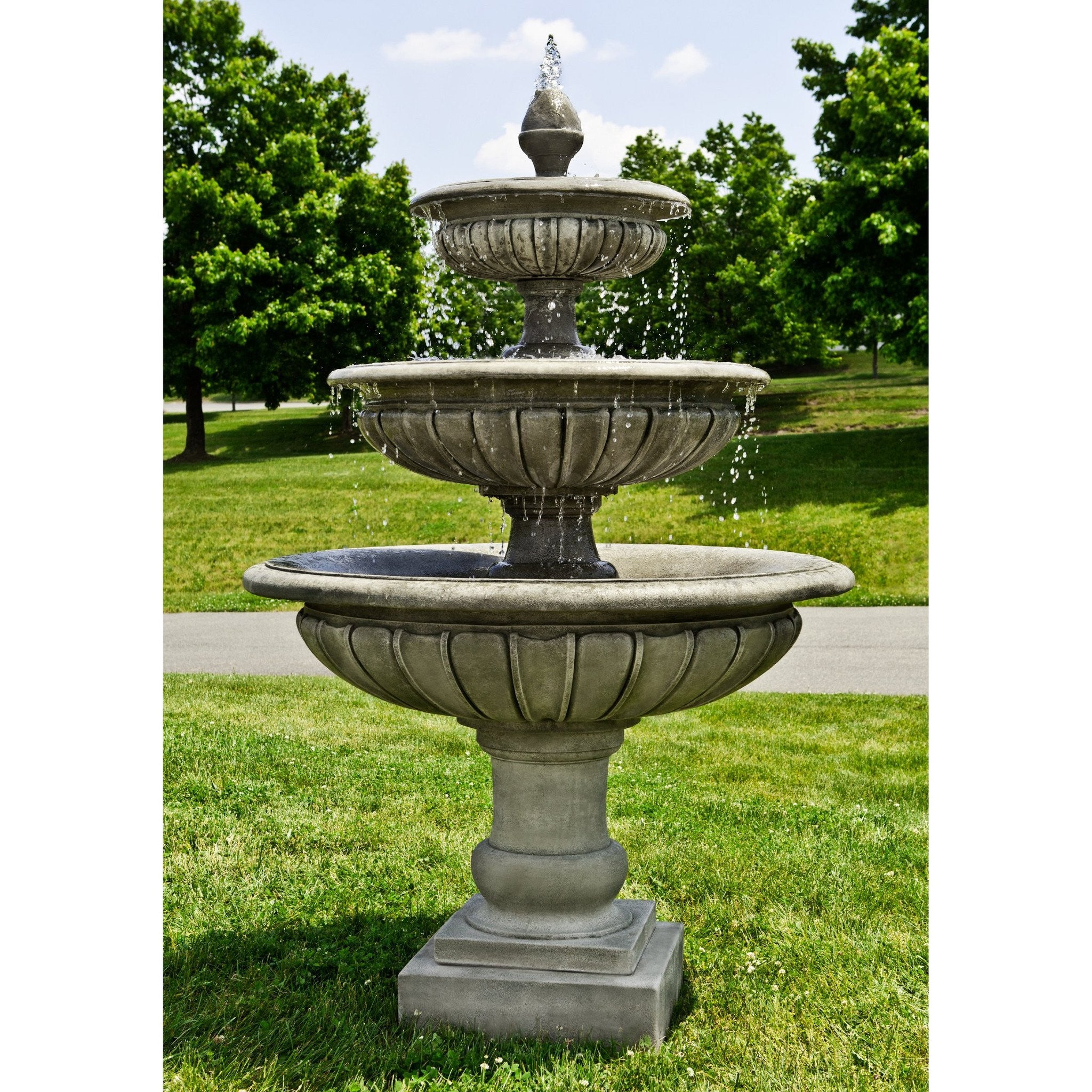 Three Tier Longvue Outdoor Water Fountain