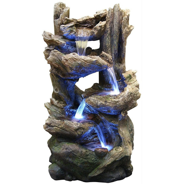 Tiering Rainforest Fountain With LED Lights