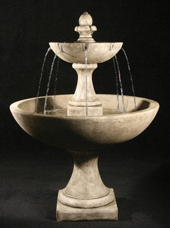 Trinidad Tiered Cast Stone Fountain with International Finial