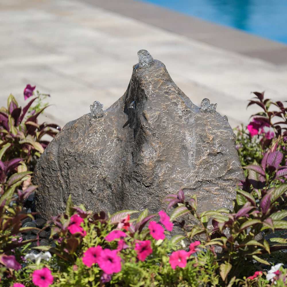 Triple Cascade Stone Outdoor Fountain