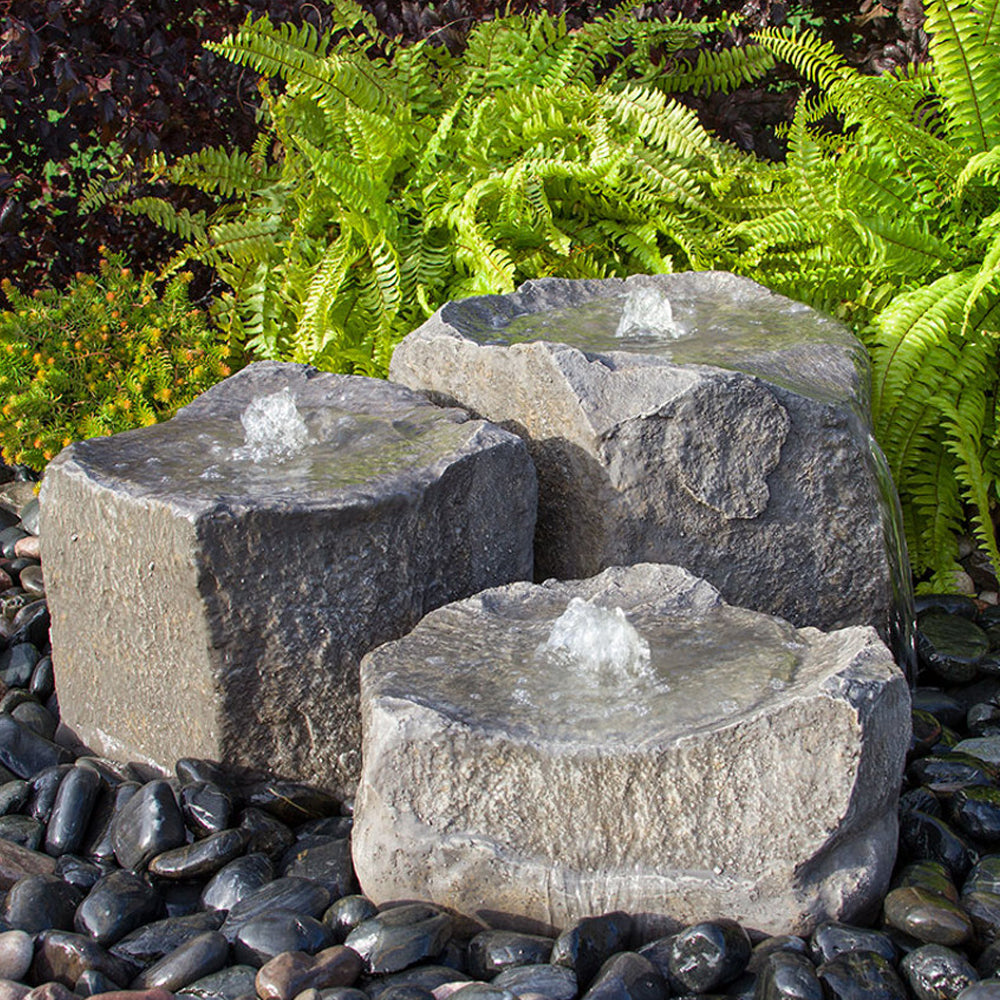 Triple Falls Garden Stone Fountain