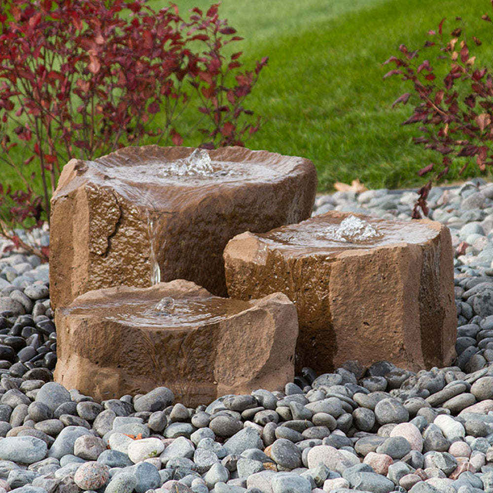 Triple Falls Garden Stone Fountain