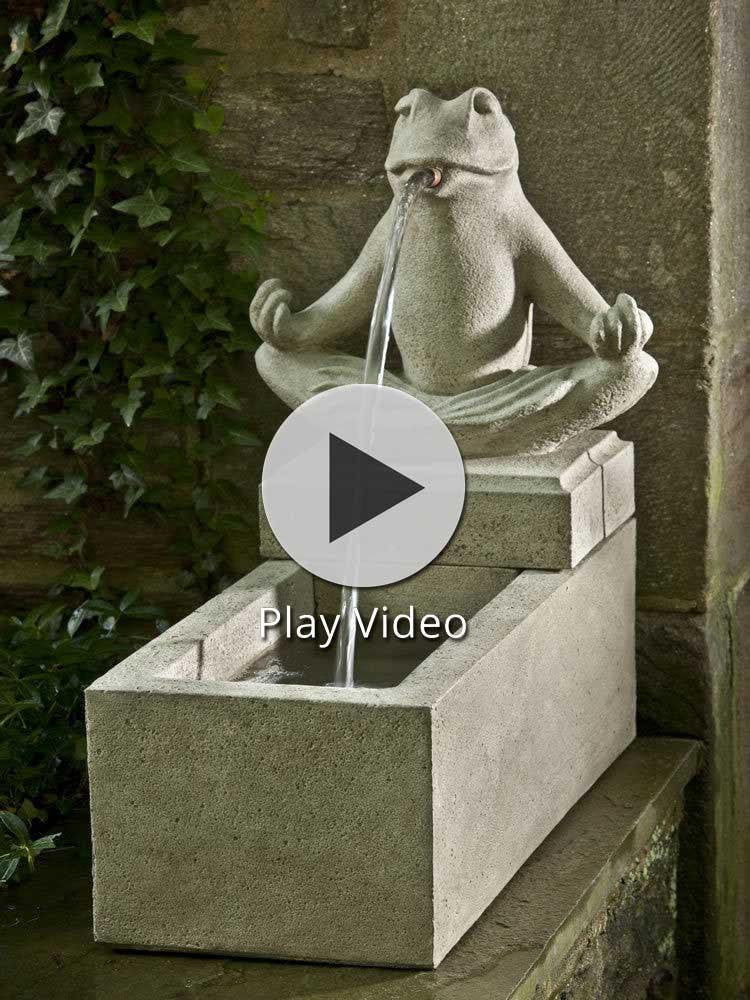 Zen Plinth Frog Water Fountain
