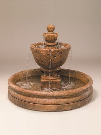 Tuscany Tiered Outdoor Fountain With 46 Inch Basin