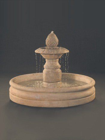 Venetian Cast Stone Outdoor Fountain With 46 Inch Basin