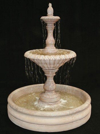 Four Seasons Tiered Garden Fountain with 46 Inch Basin - Small