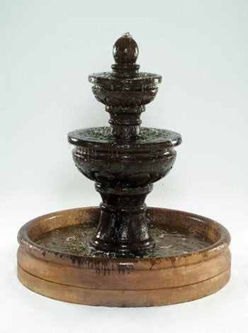 Baroque Tiered Outdoor Fountain with 46 inch Basin