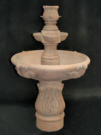 Assisi Tiered Garden Water Fountain with Cobra Pedestal