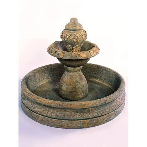 Oak Outdoor Water Fountain with 46 inch Basin