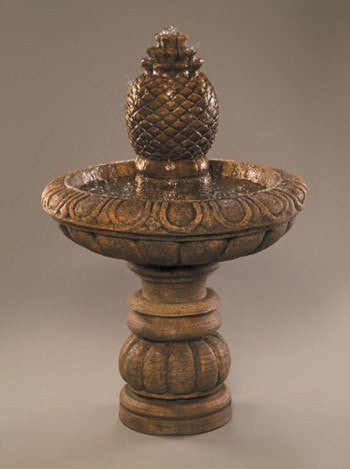 Romantica Short Garden Fountain with Extra Large Pineapple Finial