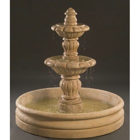 Espana Tiered Garden Fountain with 46" Basin - Small