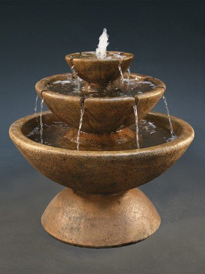 3-Tier Color Bowl with Lips Small Water Fountain