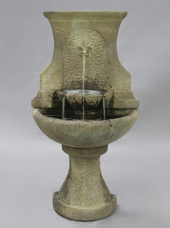 Floret Cast Stone Wall Outdoor Fountain