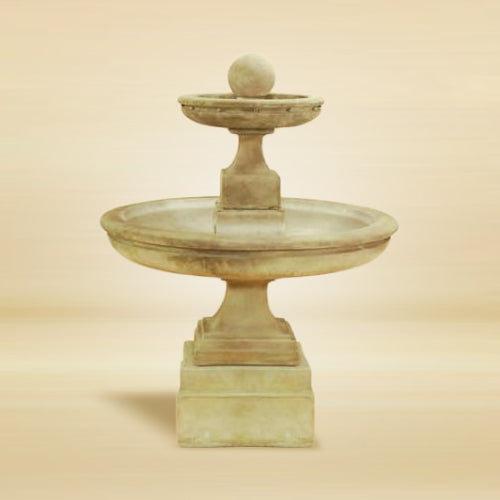 Hampton Short Two Tier Fountain - Outdoor Fountain Pros